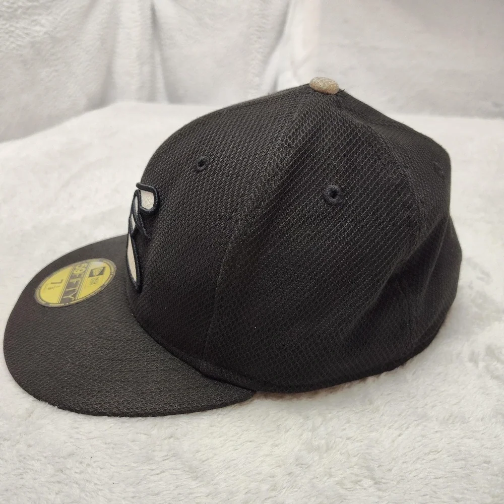 Chicago White Sox New Era Hat Cap Fitted Mens 7 1/8‎ Black 59FIFTY Polyester MLB